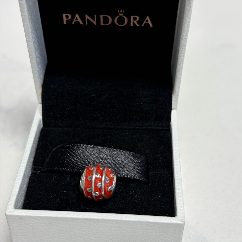 Pandora Red and Silver vine Charm